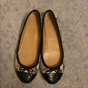 J Crew snakeskin flats